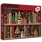 Cozy Christmas Bookshelf Jigsaw Puzzles 500/1000 Pieces