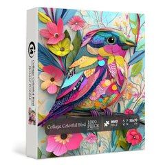 Collage Colorful Bird Jigsaw Puzzle 1000 Pieces