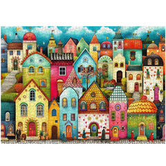 Colorful Town Jigsaw Puzzle 1000 Pieces