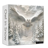 Owl In Snow Jigsaw Puzzle 1000 Pieces