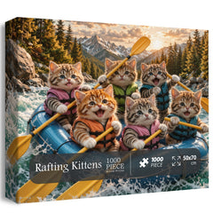 Rafting Kittens Jigsaw Puzzle 1000 Piece