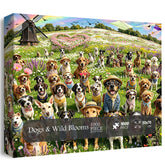 Dogs & Wild Blooms Jigsaw Puzzle 1000 Piece