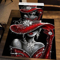 Lady in Red Diamonds Jigsaw Puzzle 1000 Pieces