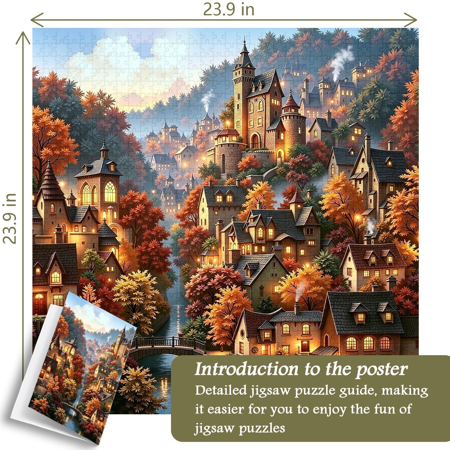 Autumn Mountain Hamlet  Jigsaw Puzzle 1000 Pieces