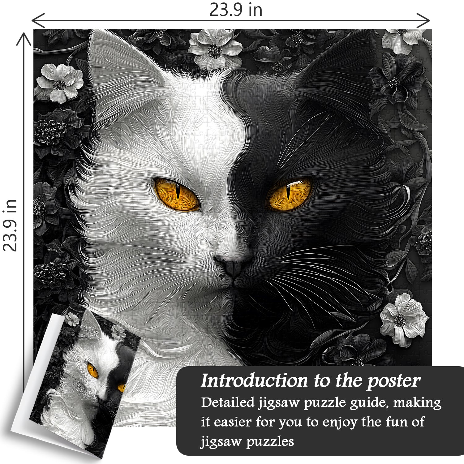 Yin Yang Cat Jigsaw Puzzle 1000 Pieces