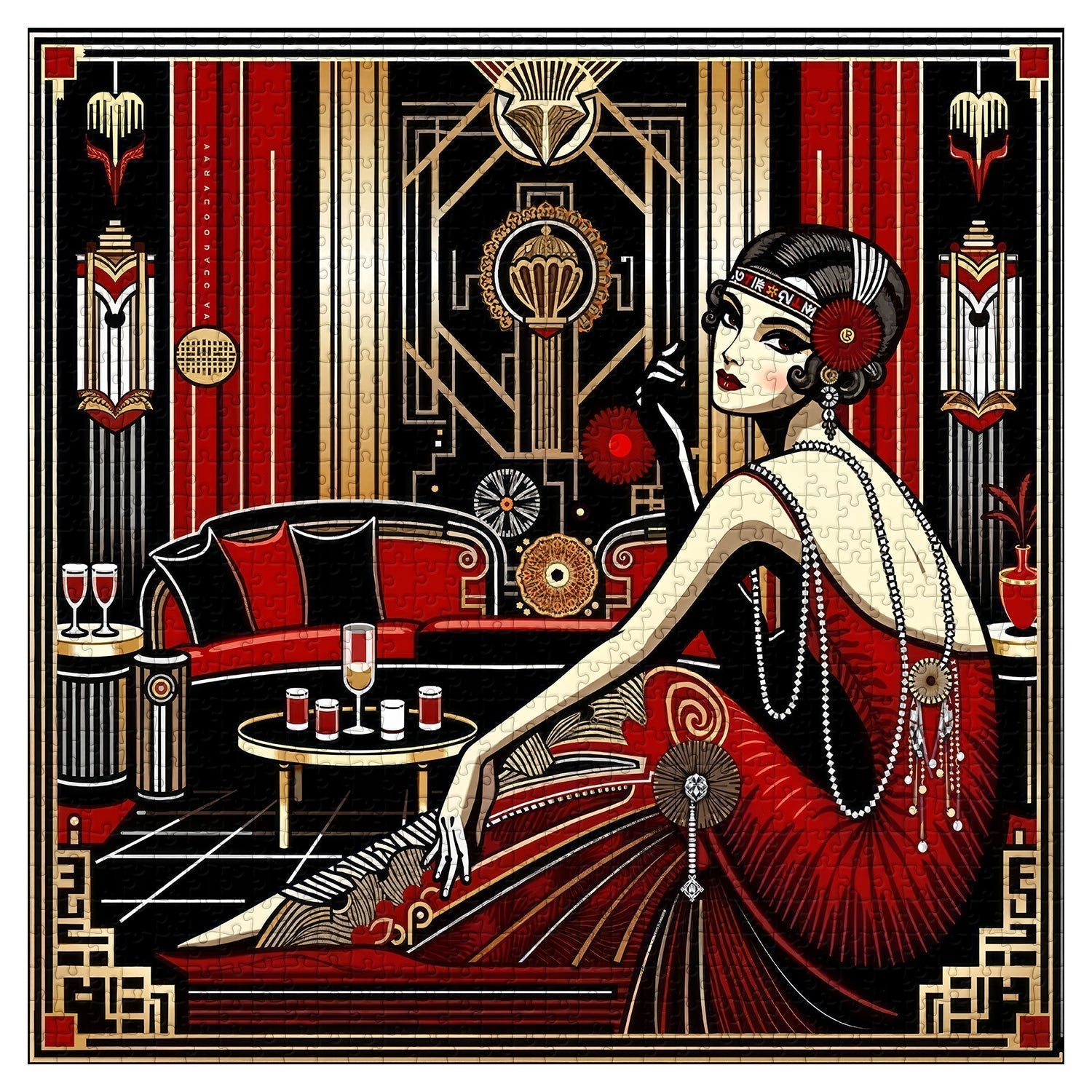 Jazz Age Elegance Jigsaw Puzzle 1000 Pieces