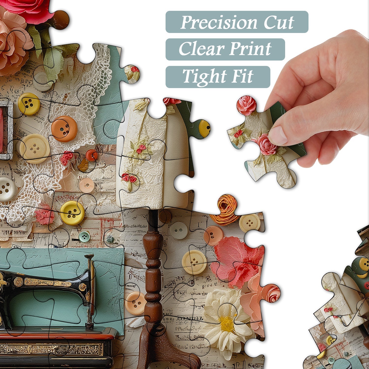 Floral Sewing Atelier Jigsaw Puzzle 1000 Pieces