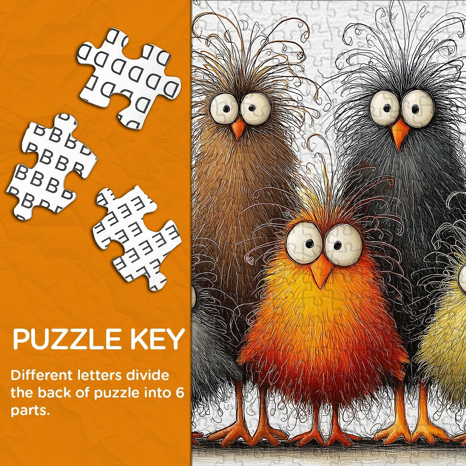 Abstract Chicken Jigsaw Puzzle 1000 Pieces
