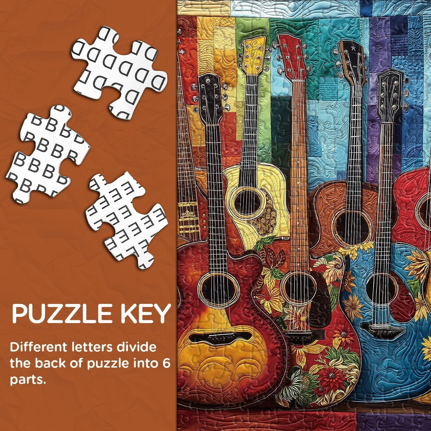 Fabric Guitar Jigsaw Puzzles 1000 Pieces