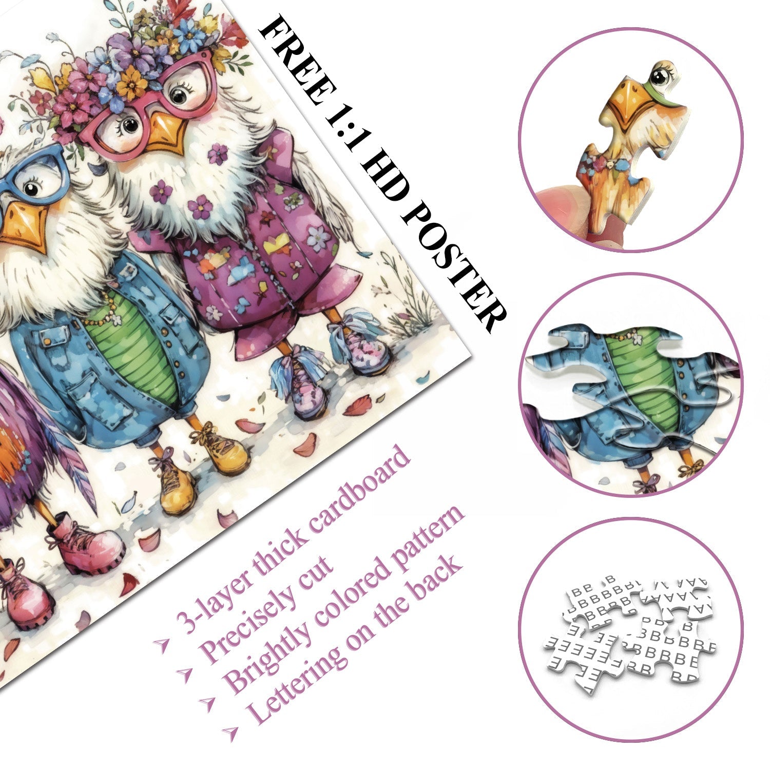 Stylish Chicks Jigsaw Puzzle 1000 Pieces