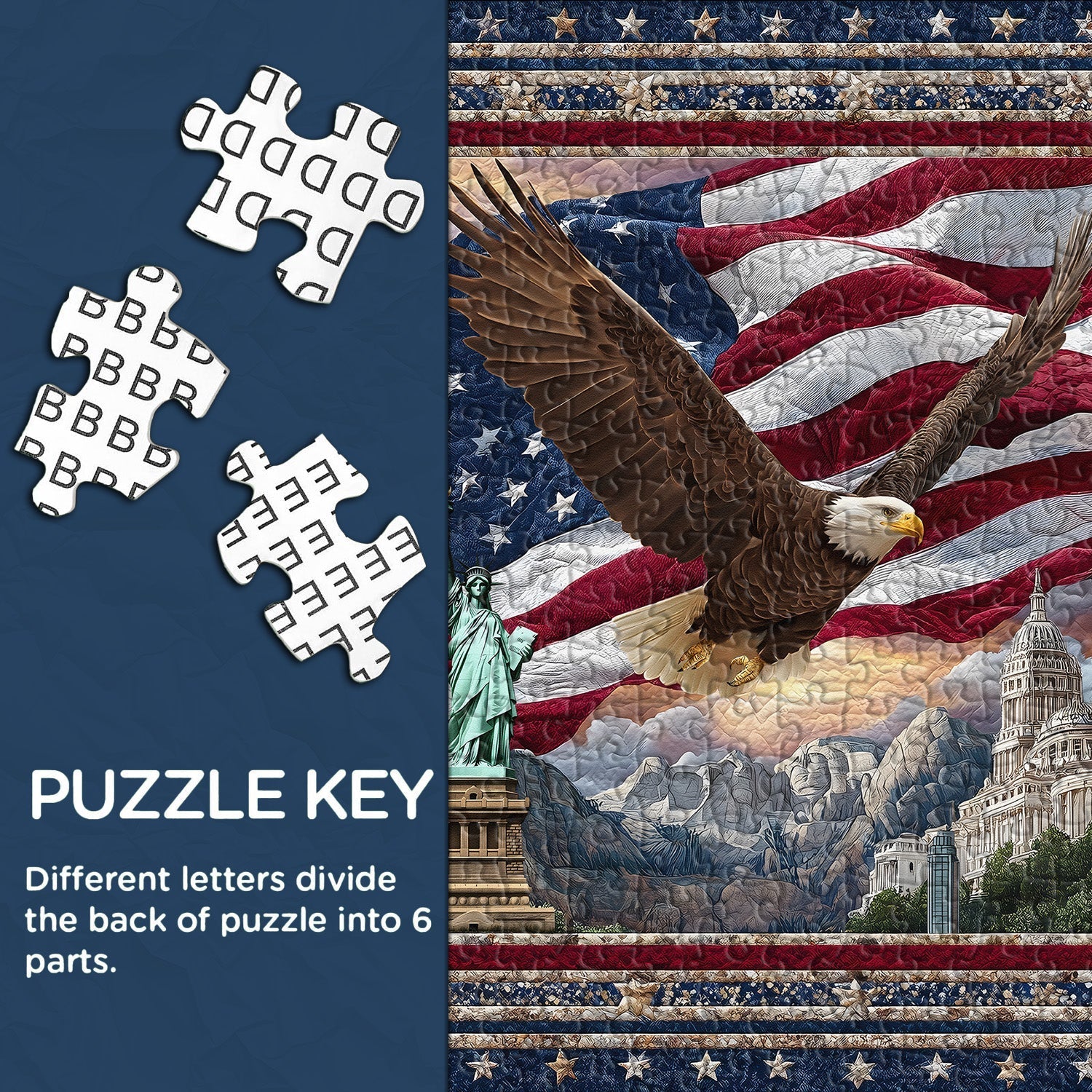 Eagle Over Liberty Jigsaw Puzzle 1000 Pieces