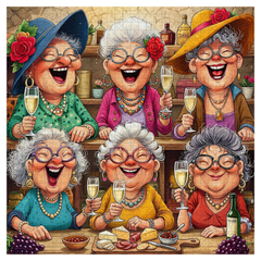 Tipsy Time with Besties Jigsaw Puzzle 1000 Pieces