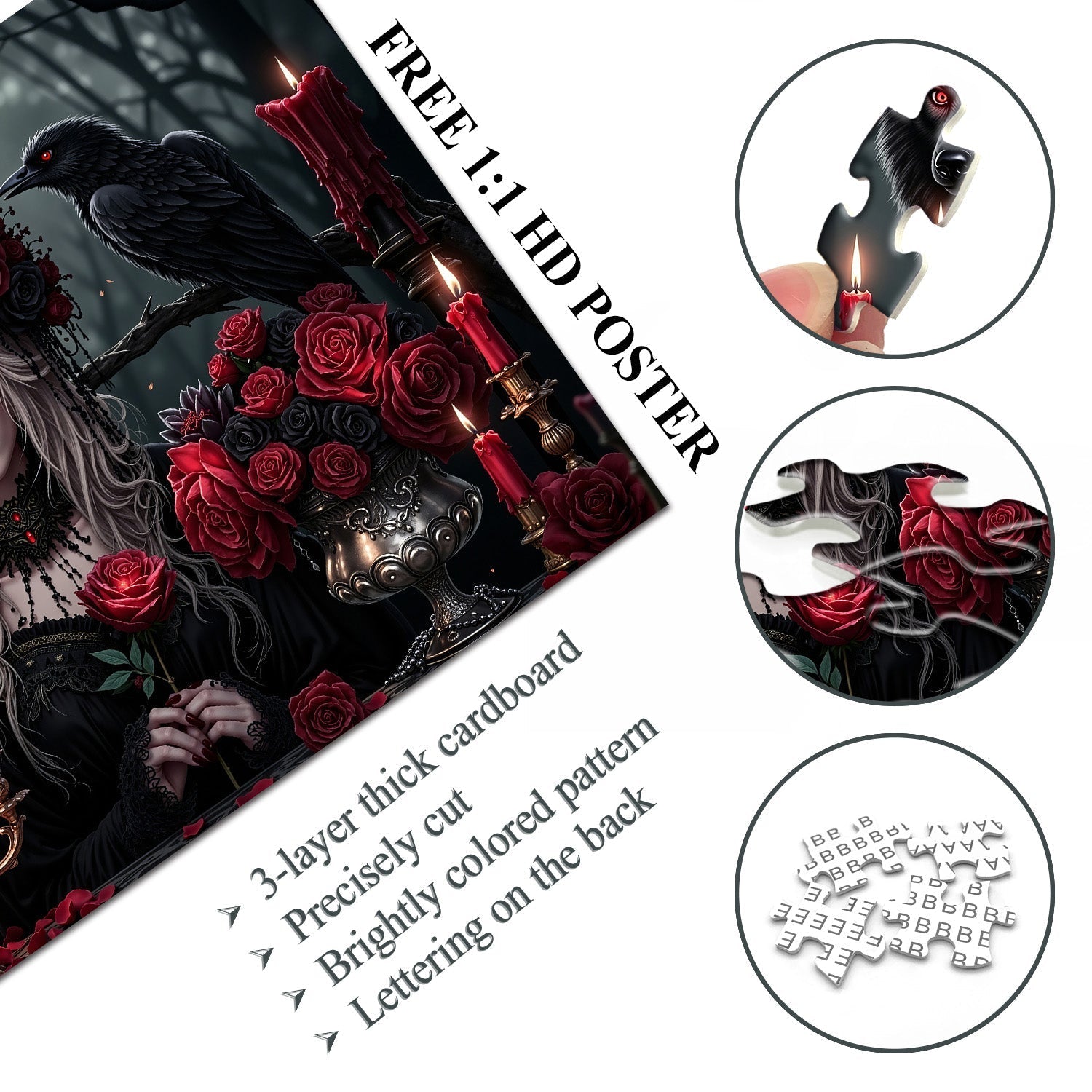 Eternal Night Rose Festival Jigsaw Puzzle 1000 Pieces