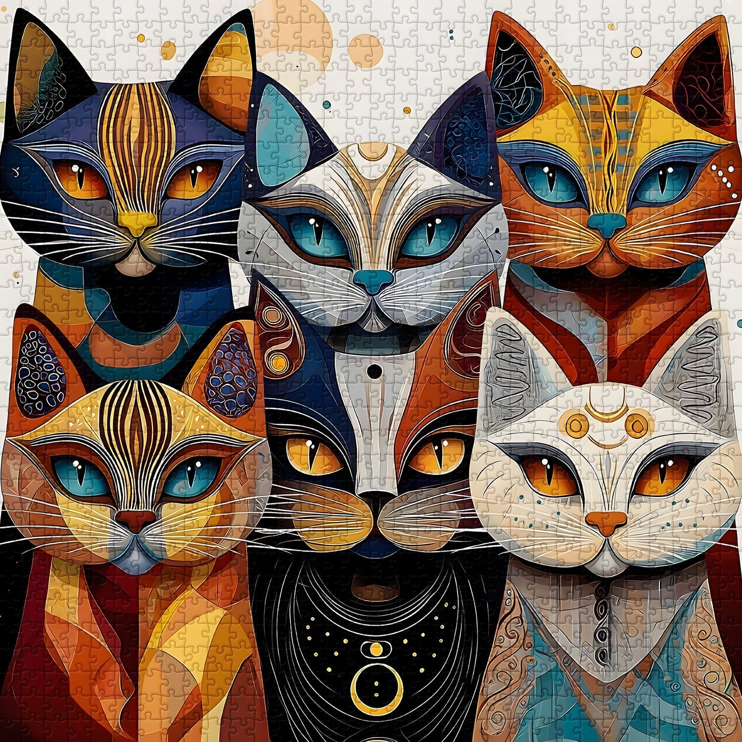 Abstract Cat Jigsaw Puzzle 1000 Pieces