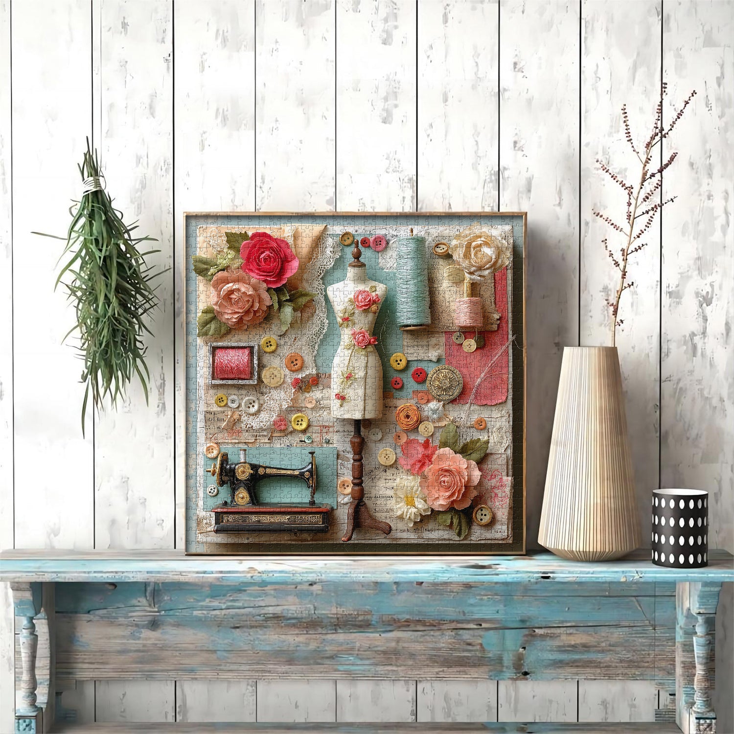 Floral Sewing Atelier Jigsaw Puzzle 1000 Pieces