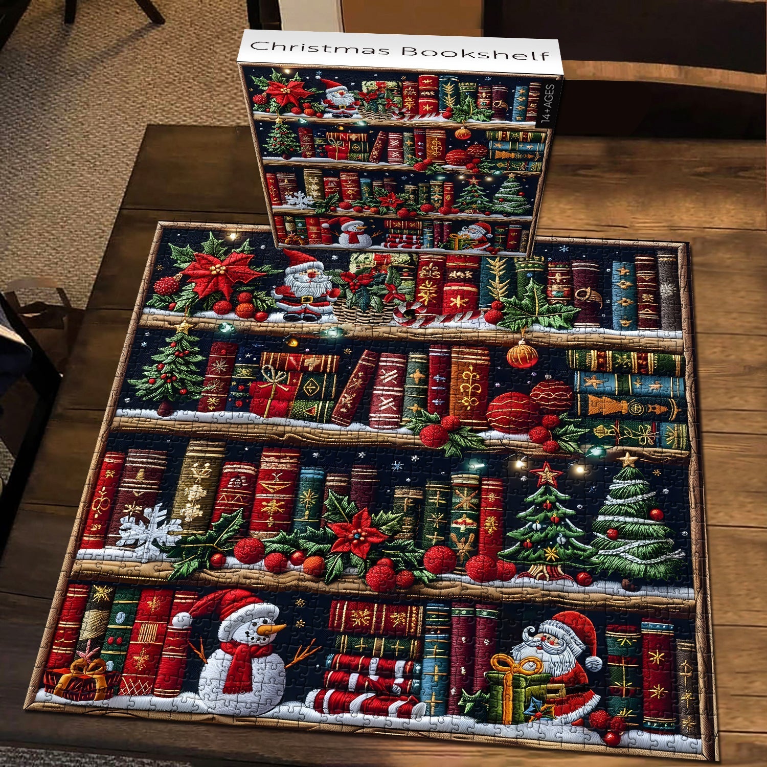 Christmas Bookshelf Jigsaw Puzzles 1000 Pieces