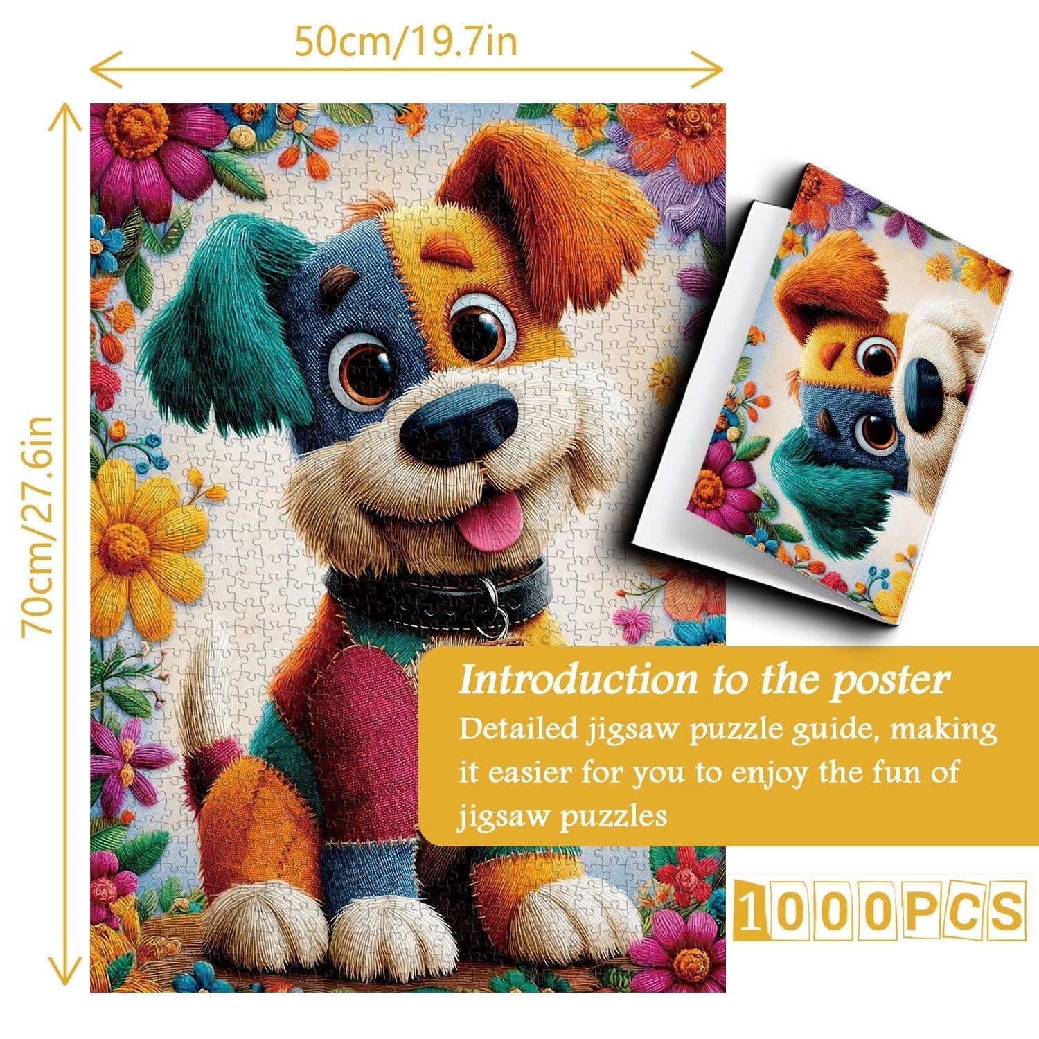 Patchwork Pup Jigsaw Puzzle 1000 Pieces