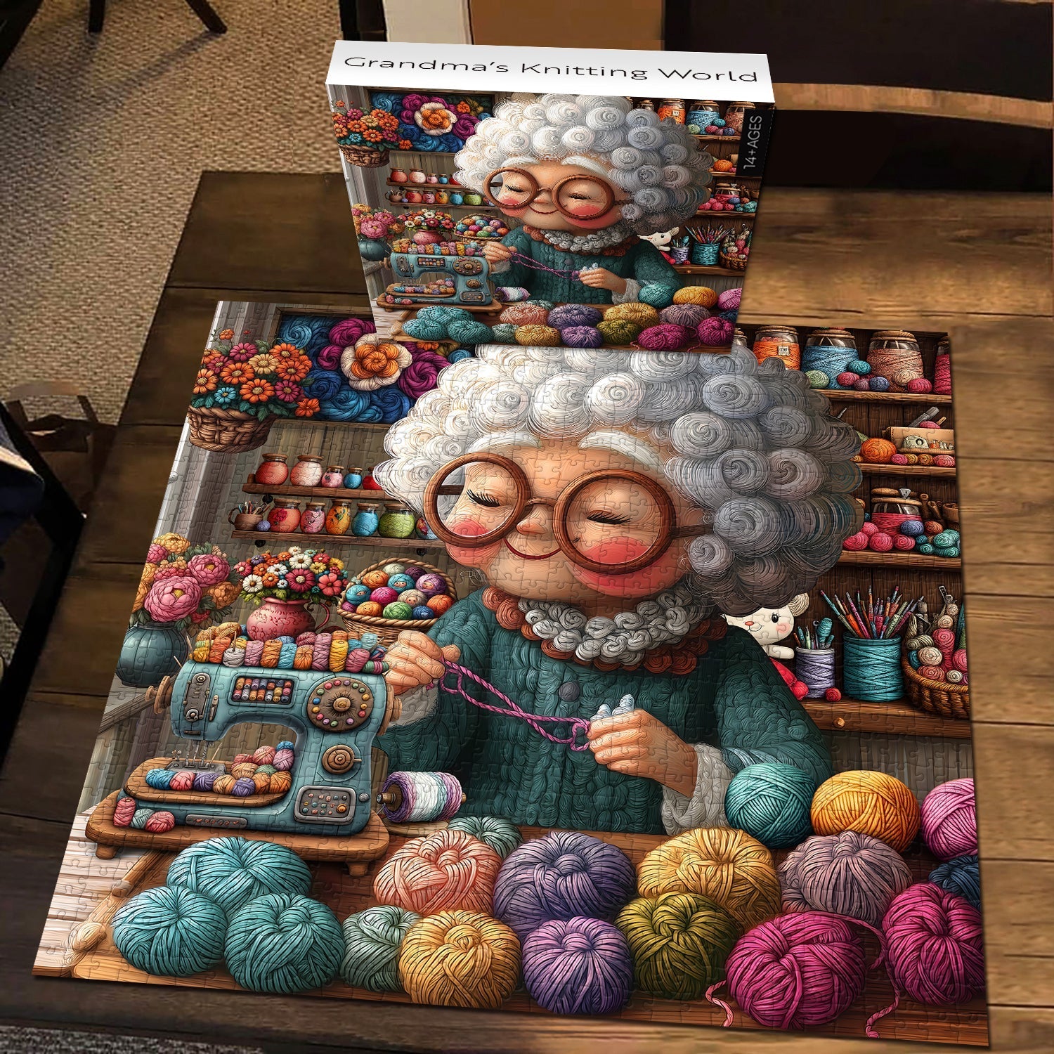 Grandma’s Knitting World  Jigsaw Puzzle 1000 Pieces