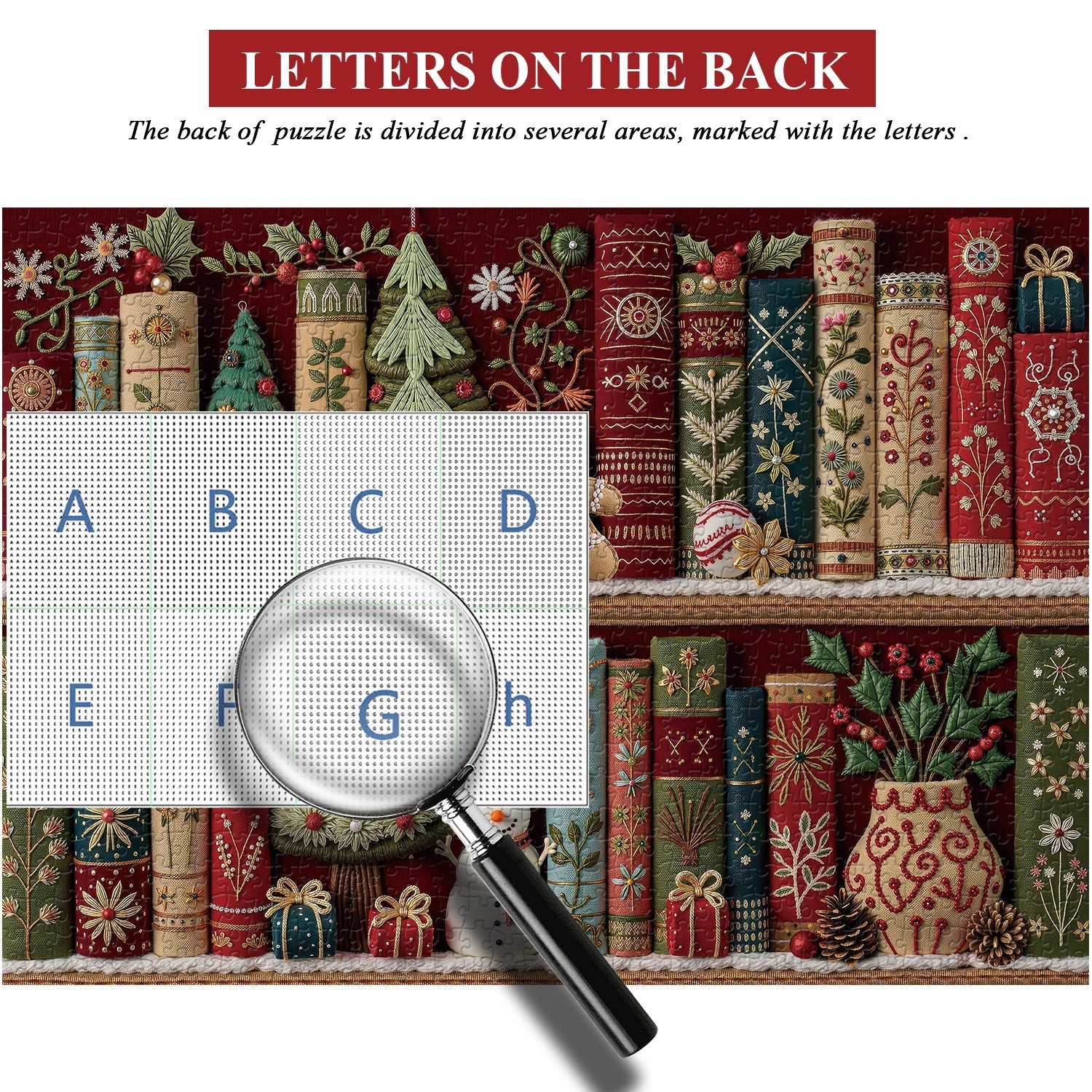 Cozy Christmas Bookshelf Jigsaw Puzzles 500/1000 Pieces