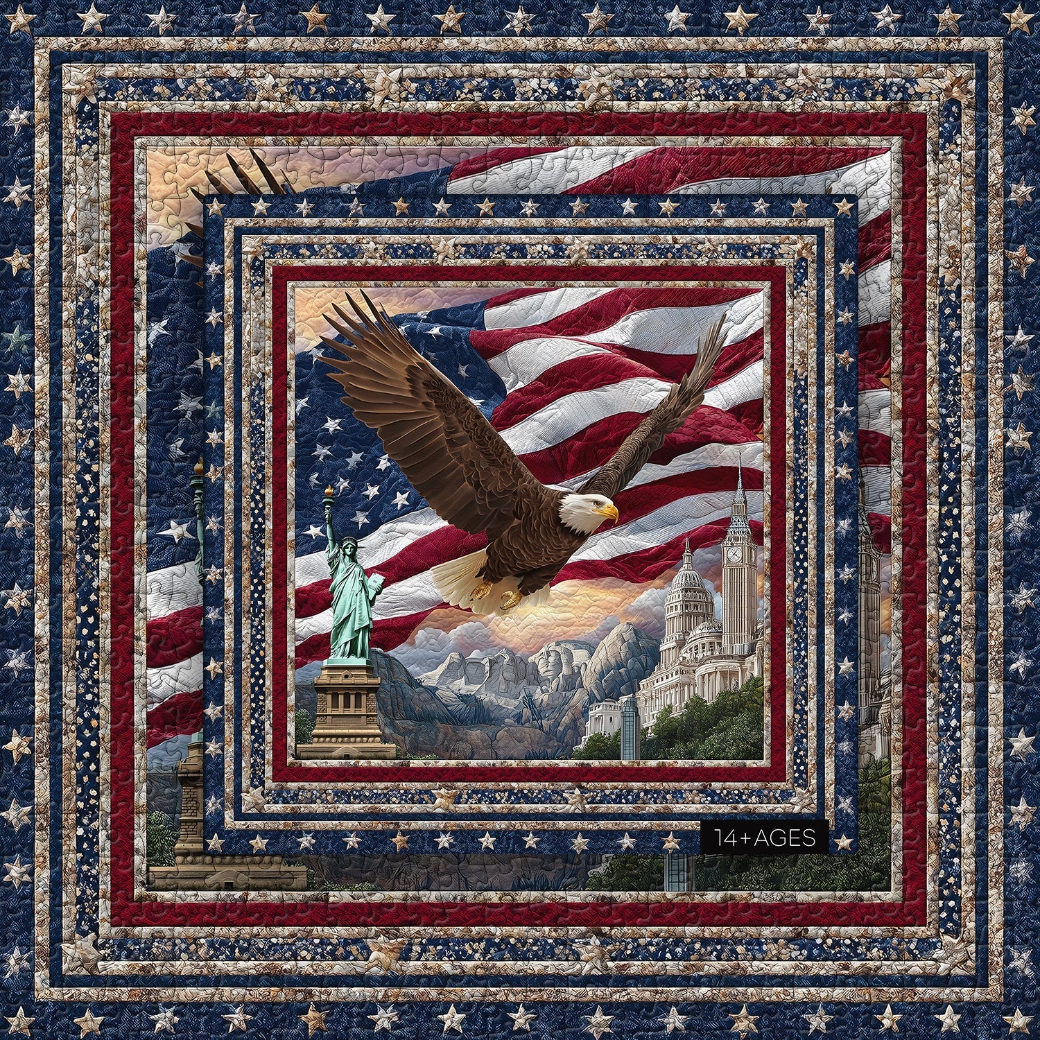 Eagle Over Liberty Jigsaw Puzzle 1000 Pieces