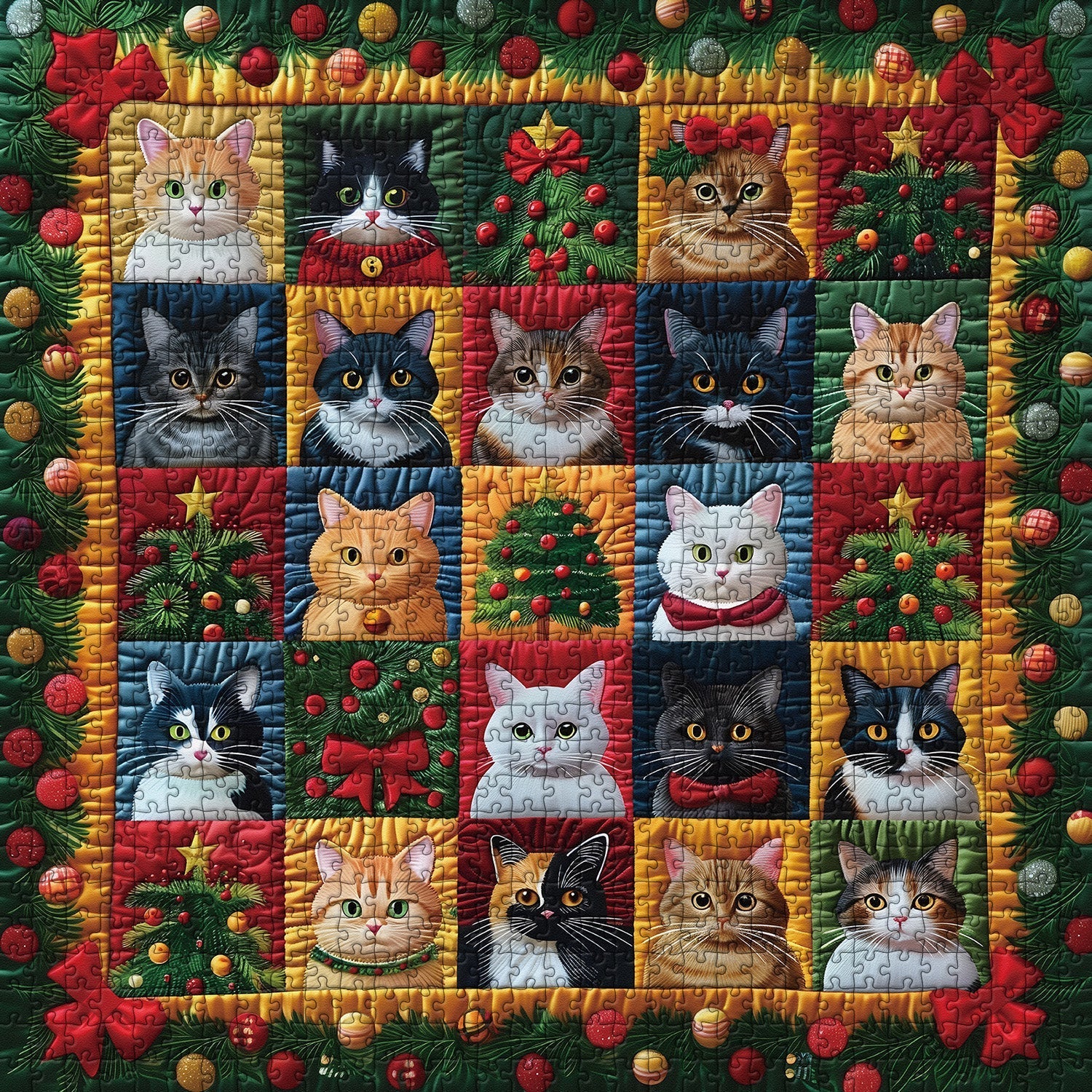Christmas Cats Jigsaw Puzzle 1000 Piece