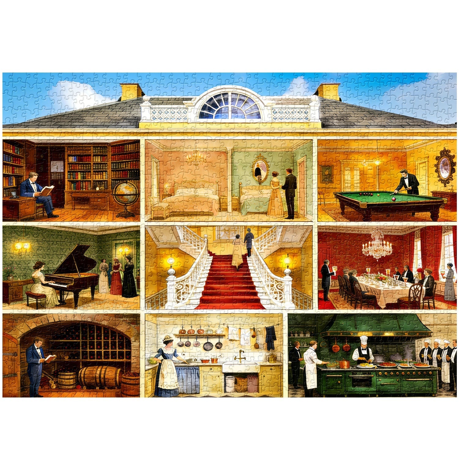 Elegant Manor Life Jigsaw Puzzle 1000 Pieces