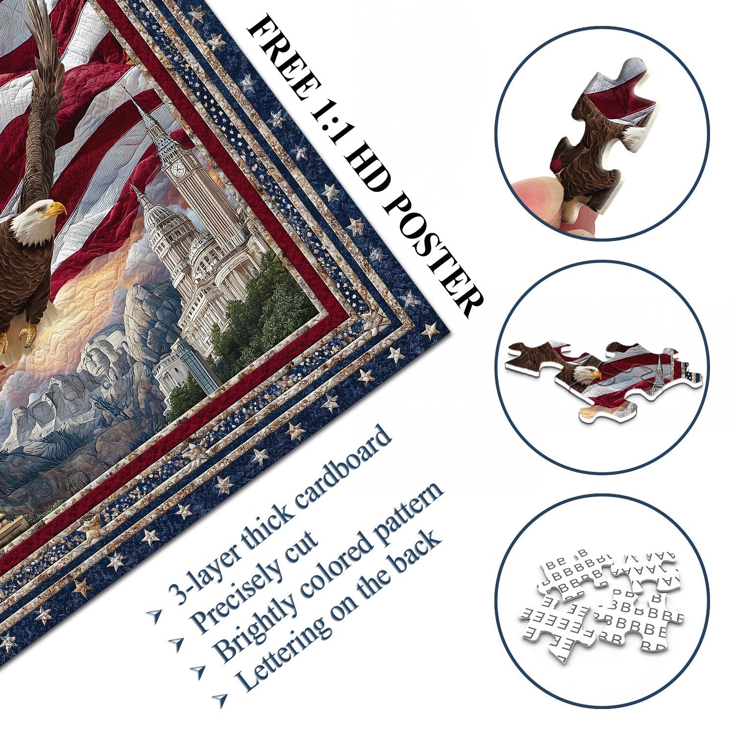 Eagle Over Liberty Jigsaw Puzzle 1000 Pieces