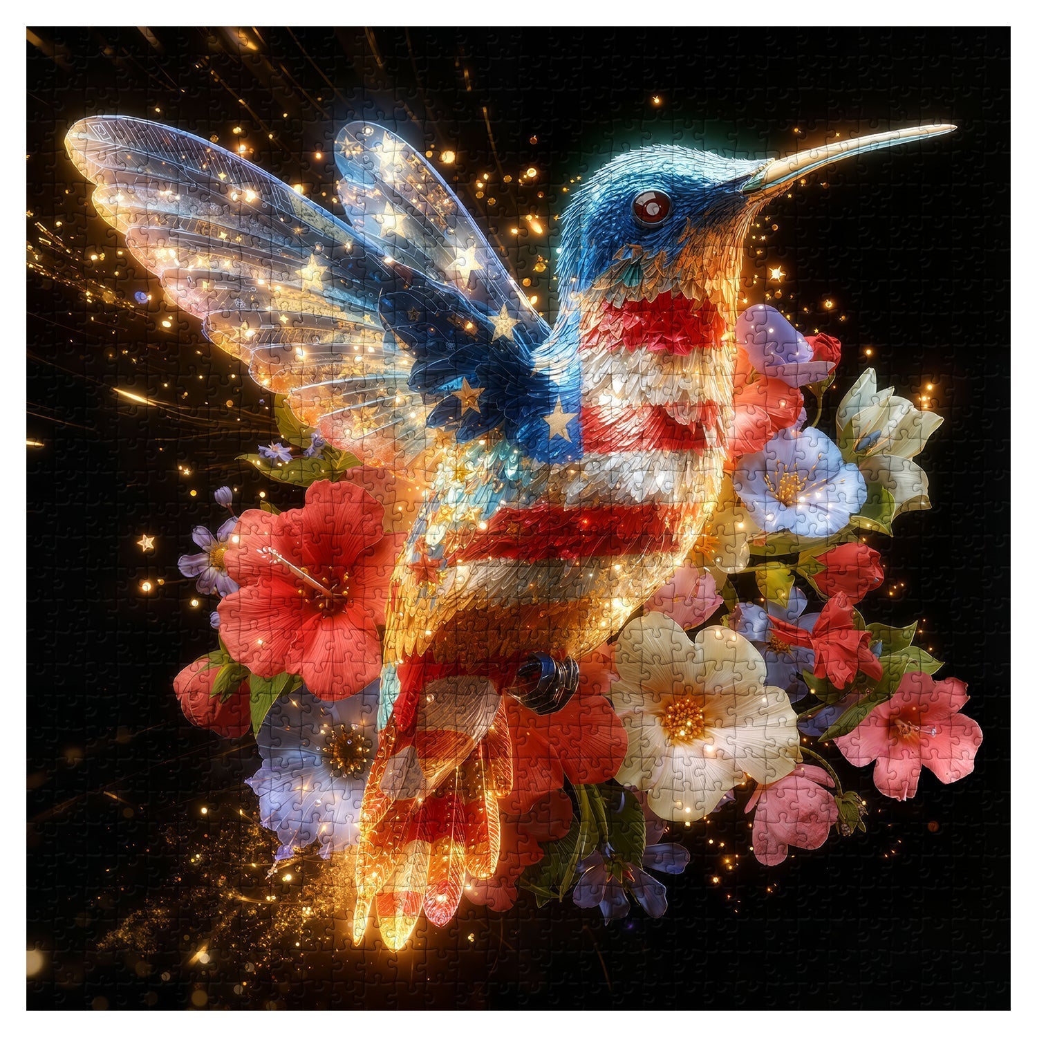 Freedom Hummingbird Jigsaw Puzzle 1000 Pieces