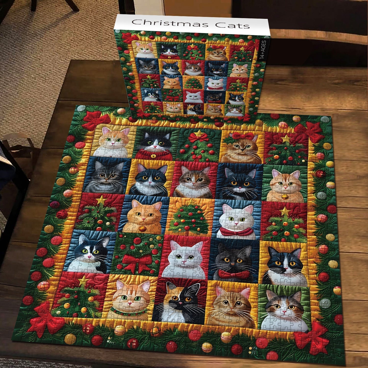 Christmas Cats Jigsaw Puzzle 1000 Piece