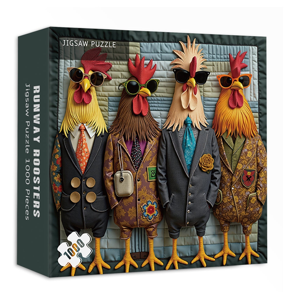 Runway Roosters Jigsaw Puzzle 1000 Pieces