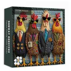 Runway Roosters Jigsaw Puzzle 1000 Pieces