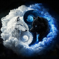 Yin Yang Wolves Jigsaw Puzzle 1000 Pieces