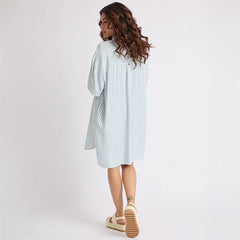 Ollie Striped Shirt Dress