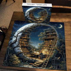 Vintage Forest Bookshelf Jigsaw Puzzle 1000 Pieces