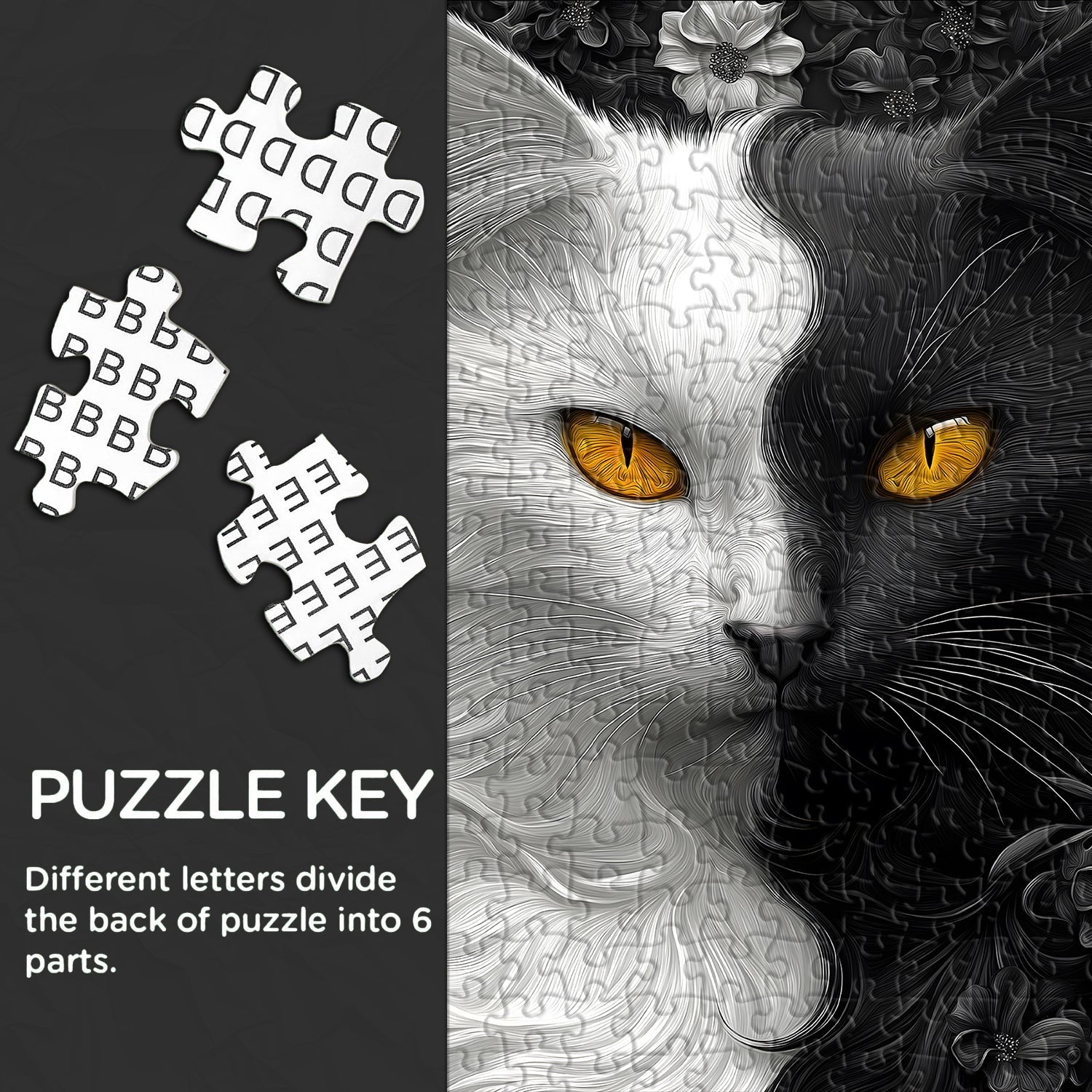 Yin Yang Cat Jigsaw Puzzle 1000 Pieces