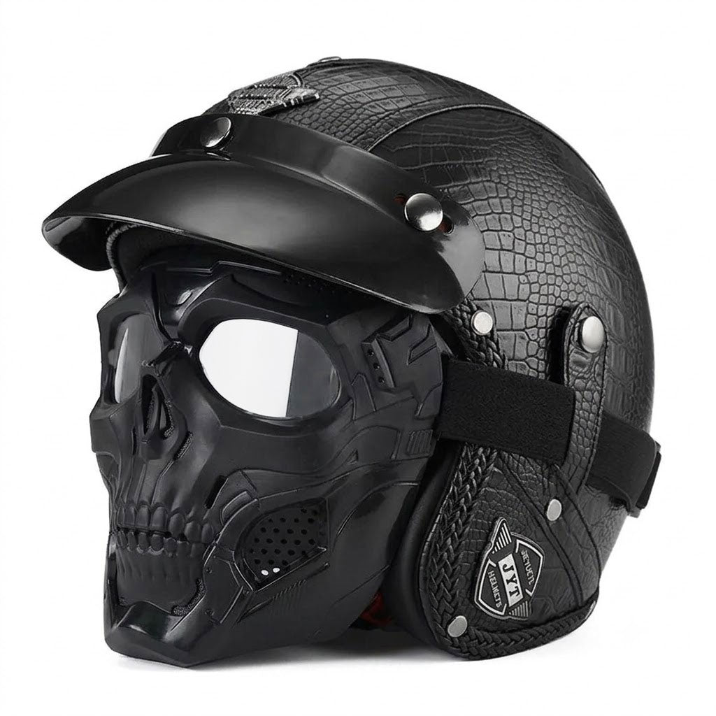 Retro jet motorcycle 3/4 riding helmet-I146