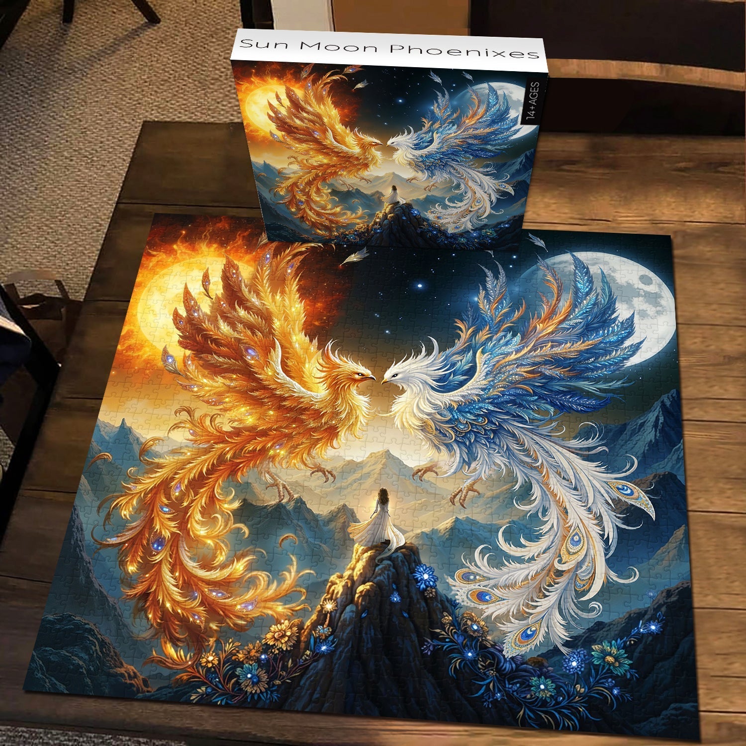 Sun Moon Phoenixes Jigsaw Puzzle 1000 Pieces