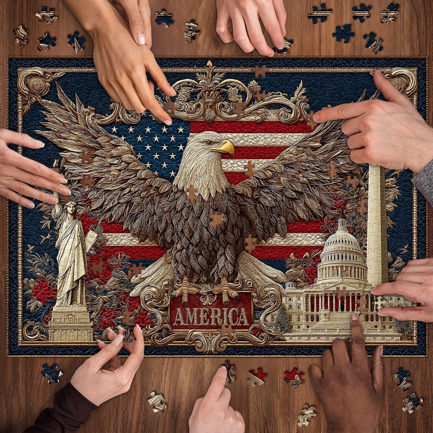 American Eagle Glory Jigsaw Puzzle 1000 Pieces