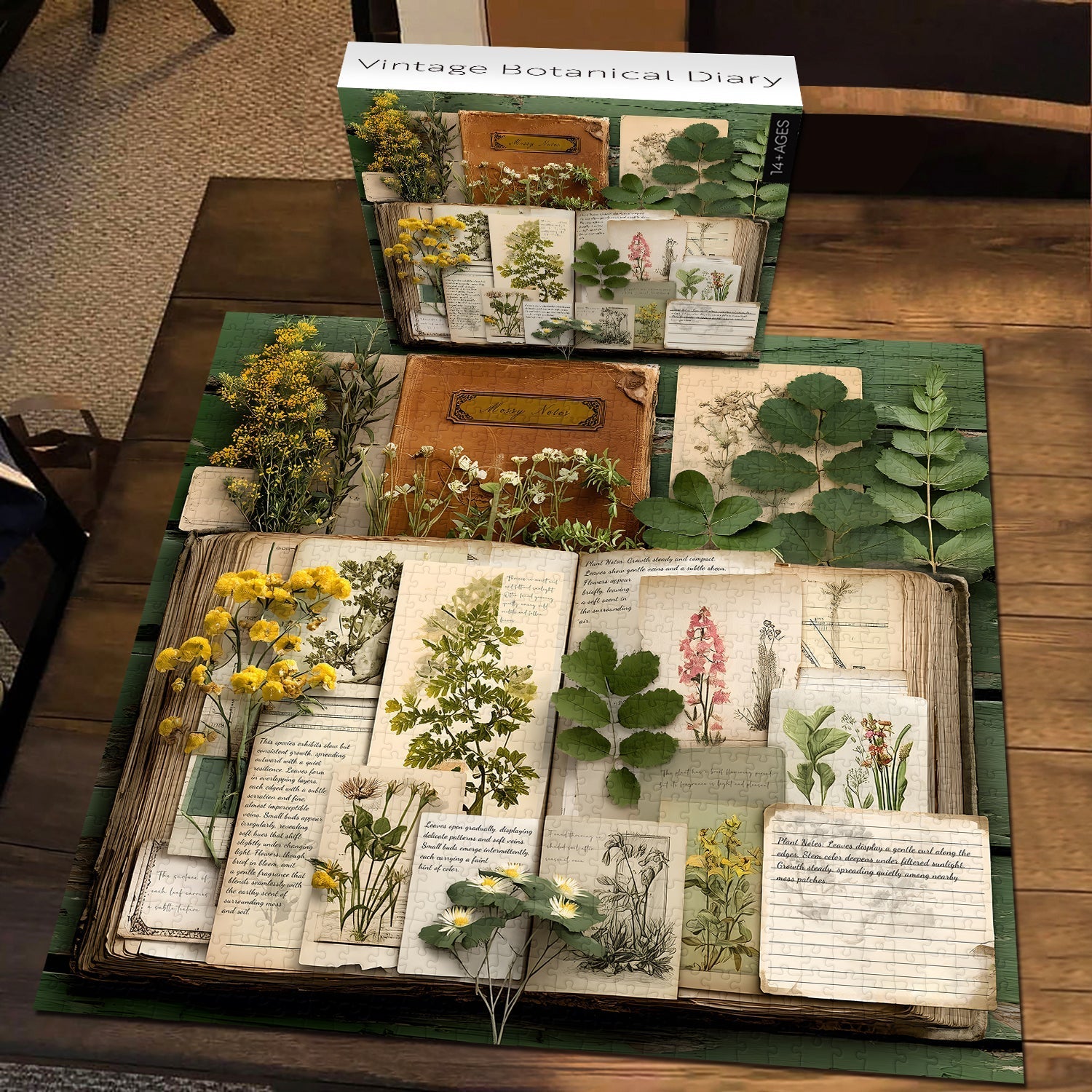 Vintage Botanical Diary Jigsaw Puzzle 1000 Pieces