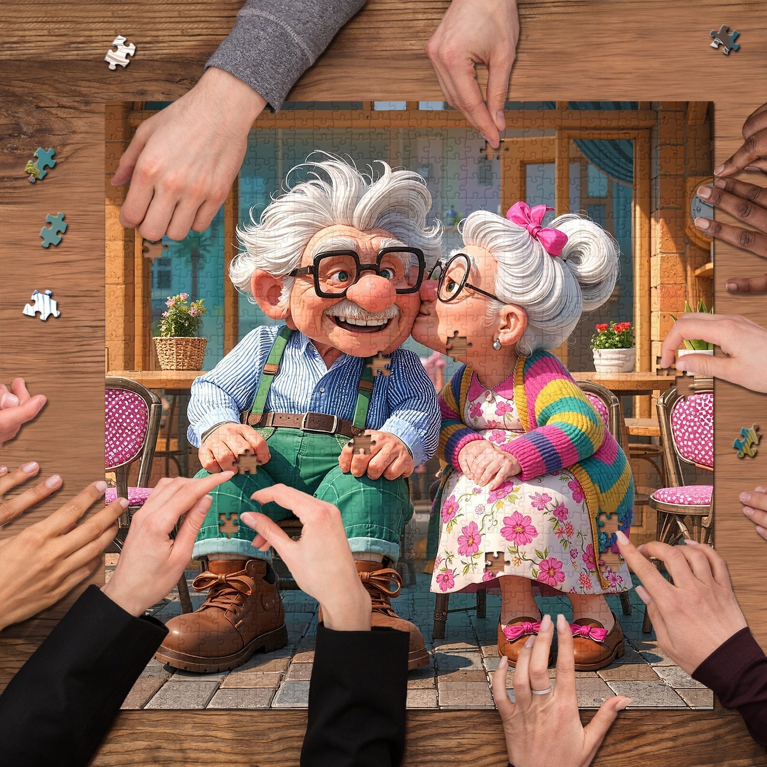 Sweet Café Kiss Jigsaw Puzzle 1000 Pieces