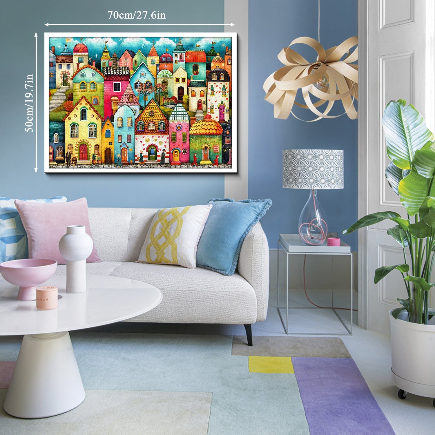 Colorful Town Jigsaw Puzzle 1000 Pieces