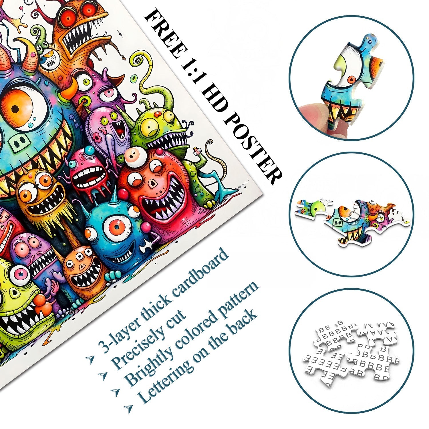 Monster Family Jigsaw Puzzle 1000 Pieces