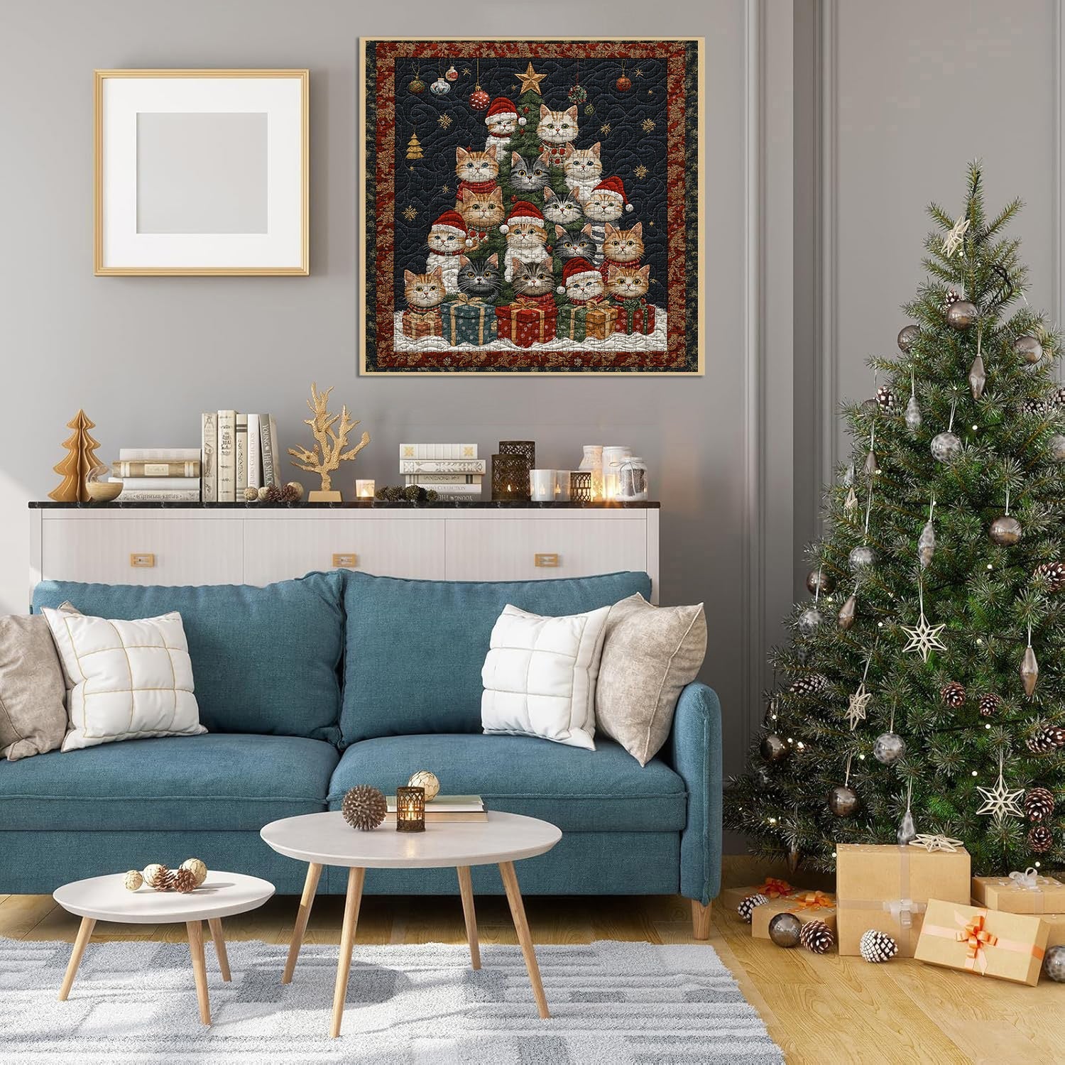 Cat Christmas Tree Jigsaw Puzzle 1000 Piece