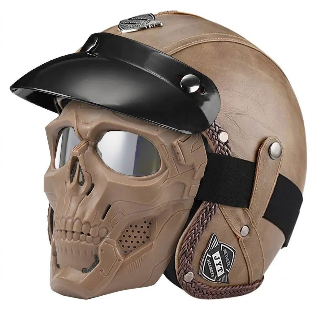 Retro jet motorcycle 3/4 riding helmet-I146