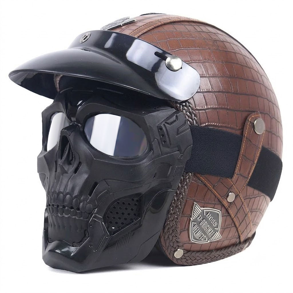 Retro jet motorcycle 3/4 riding helmet-I146