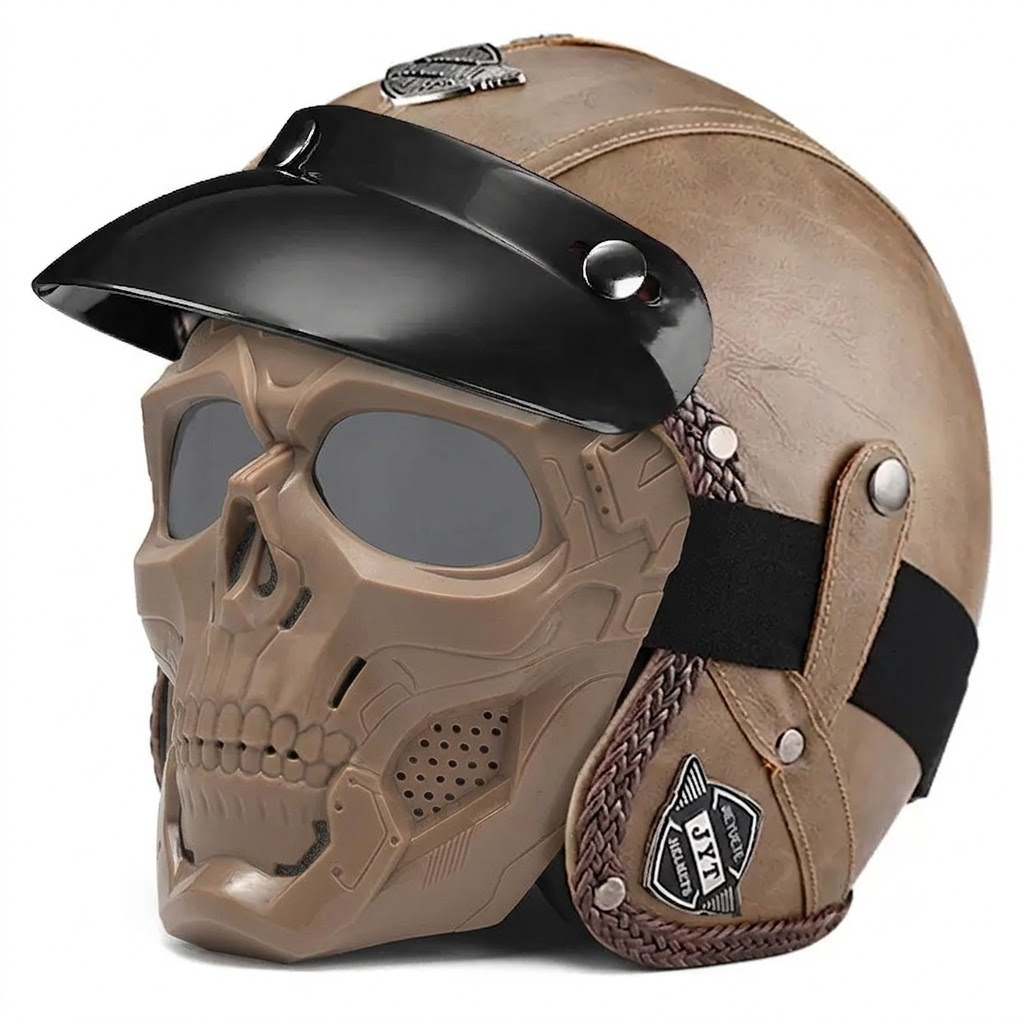 Retro jet motorcycle 3/4 riding helmet-I146