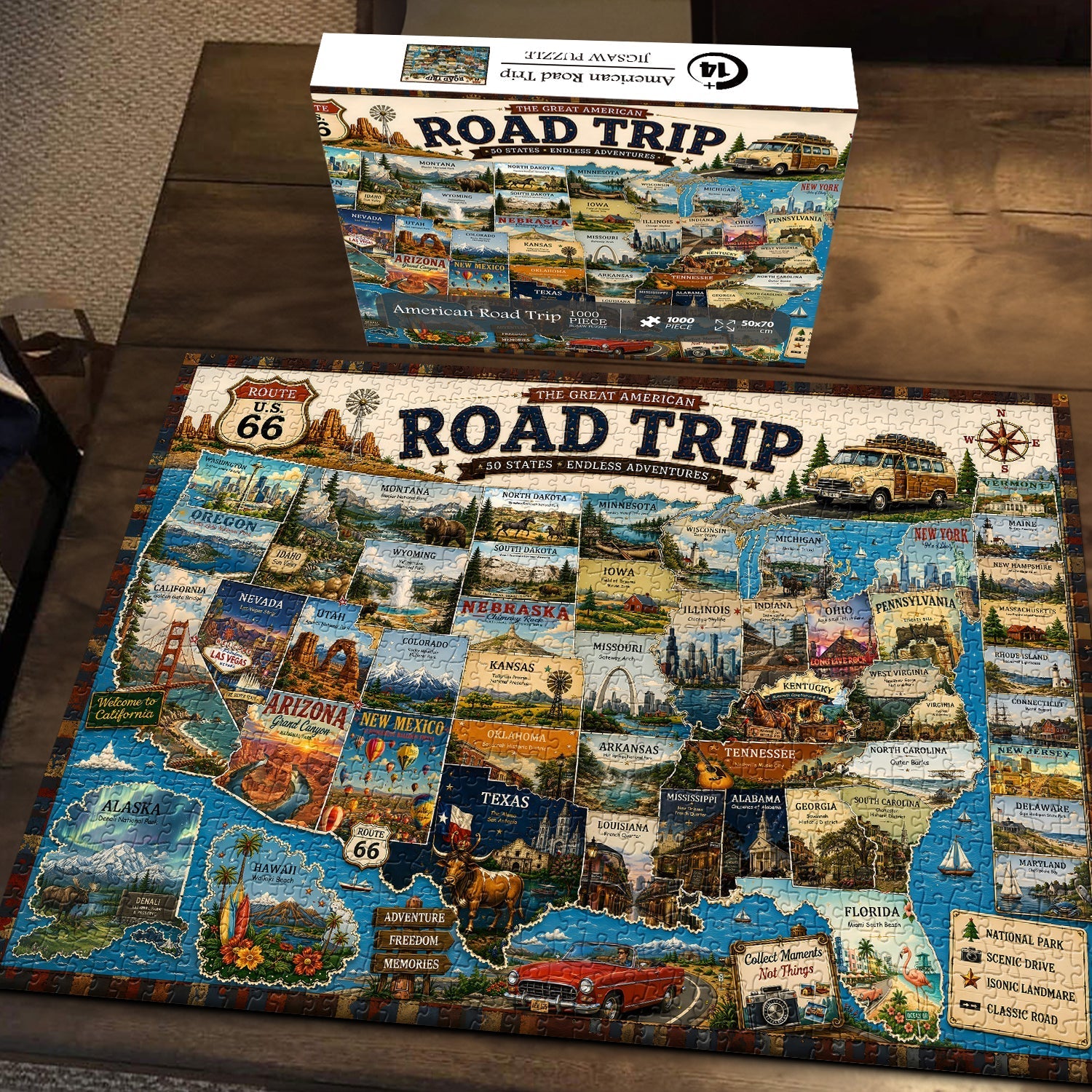 American Road Trip Jigsaw Puzzle 1000 Piece