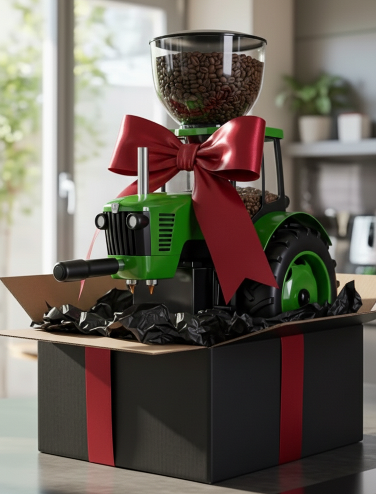 Tractor-Shaped Coffee Maker – Vintage Farm Style Espresso Machine