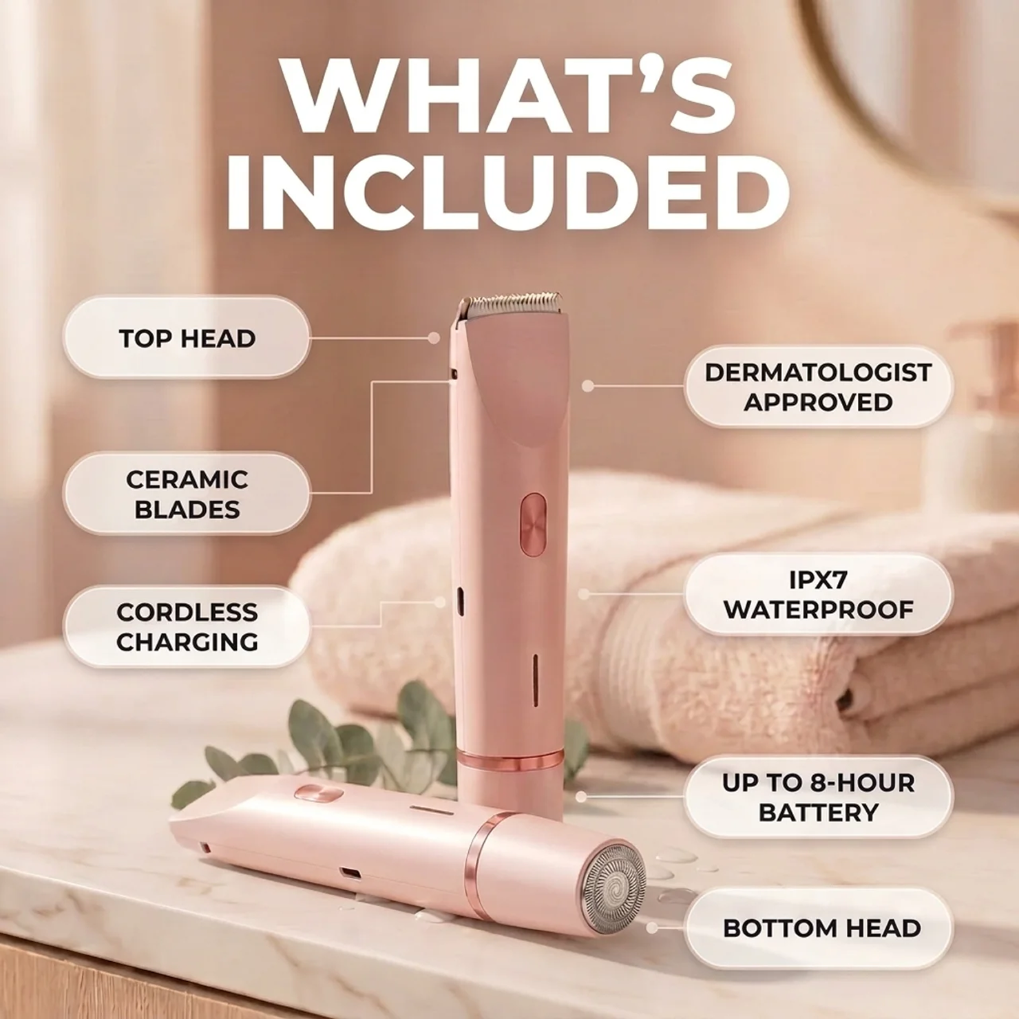 Dermave Trimmer waterproof design