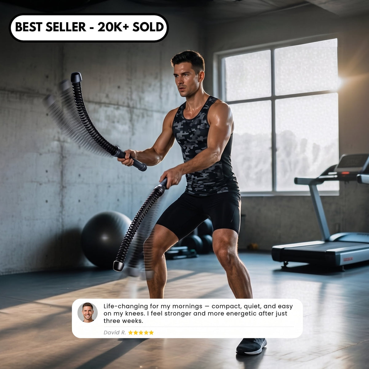 Ekoh Cordless Battle Ropes lifestyle image